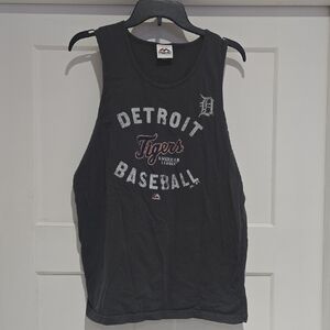 Majestic Black Detroit Tigers Baseball Tank Top